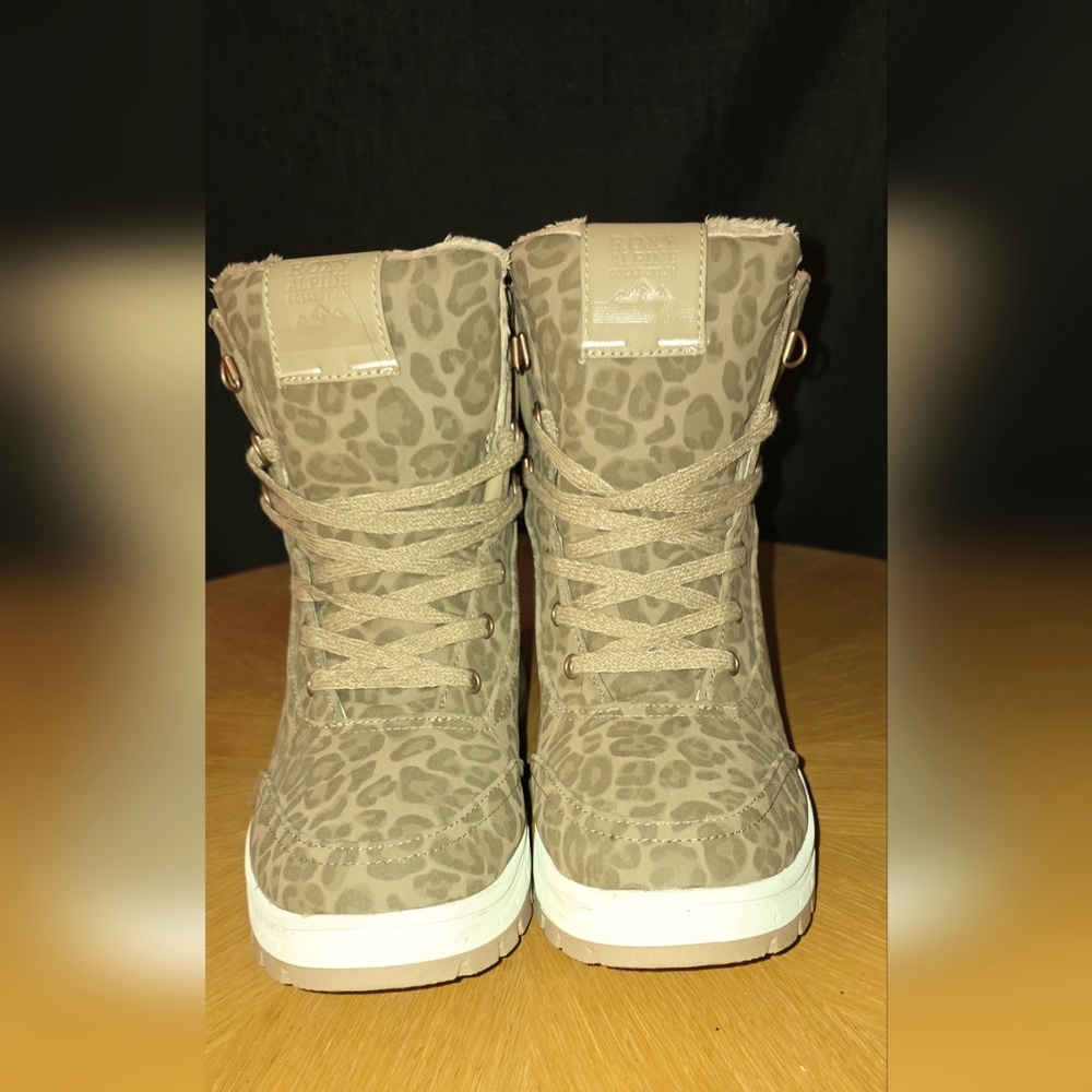 leopard print ROXY boots - Picture 1 of 5